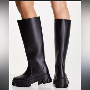 ASOS Black Chunky Rainboot